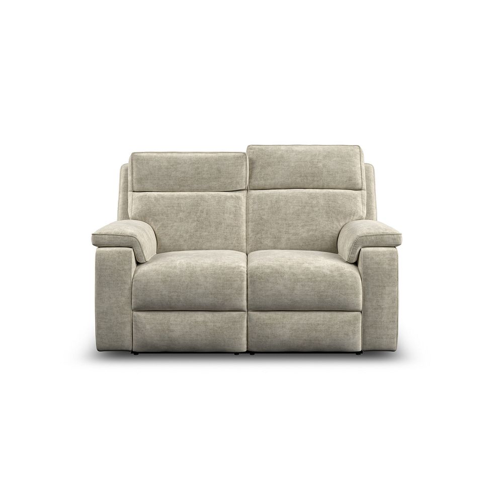 Selby 2 Seater Power Recliner Sofa with Power Headrest in Plush Beige Fabric 9