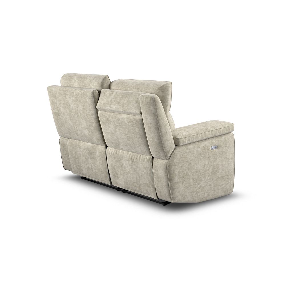 Selby 2 Seater Power Recliner Sofa with Power Headrest in Plush Beige Fabric 10