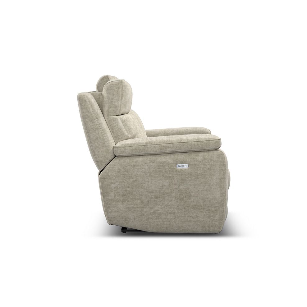 Selby 2 Seater Power Recliner Sofa with Power Headrest in Plush Beige Fabric 11