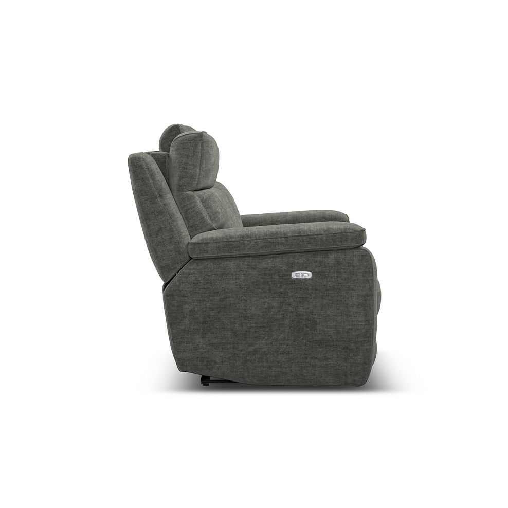 Selby 2 Seater Power Recliner Sofa with Power Headrest in Plush Charcoal Fabric 8