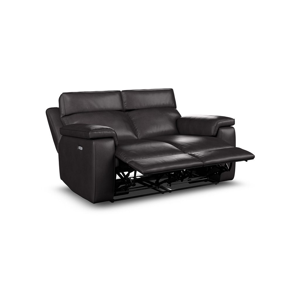 Selby 2 Seater Power Recliner Sofa with Power Headrest in Virgo Black Leather 7