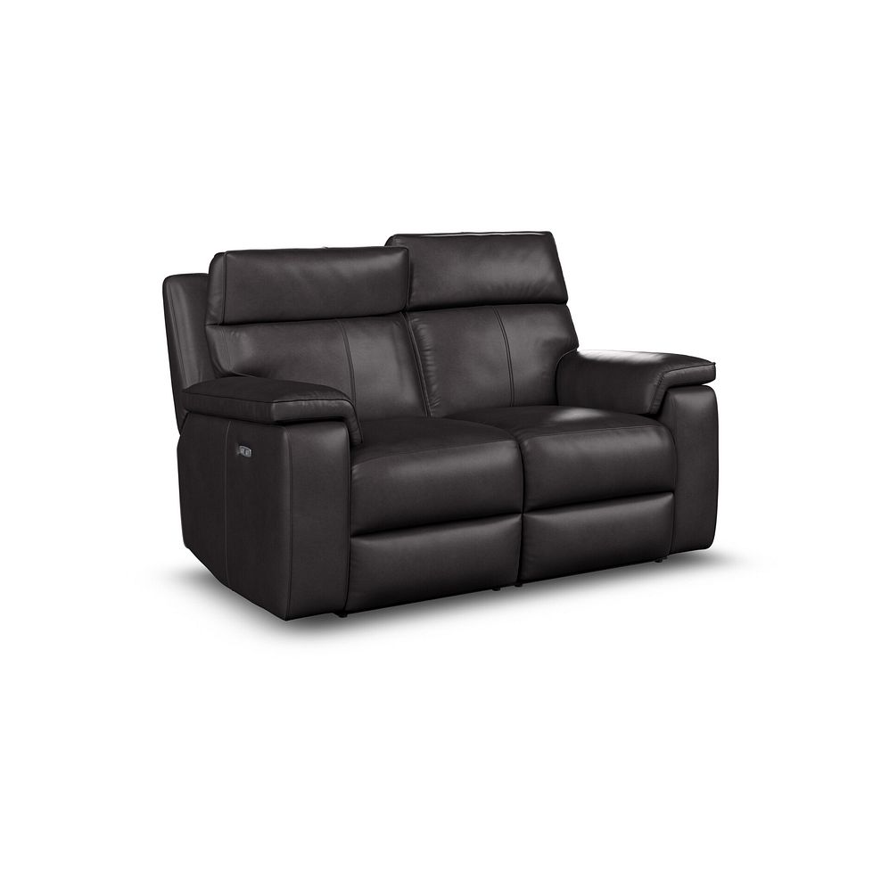 Selby 2 Seater Power Recliner Sofa with Power Headrest in Virgo Black Leather 7