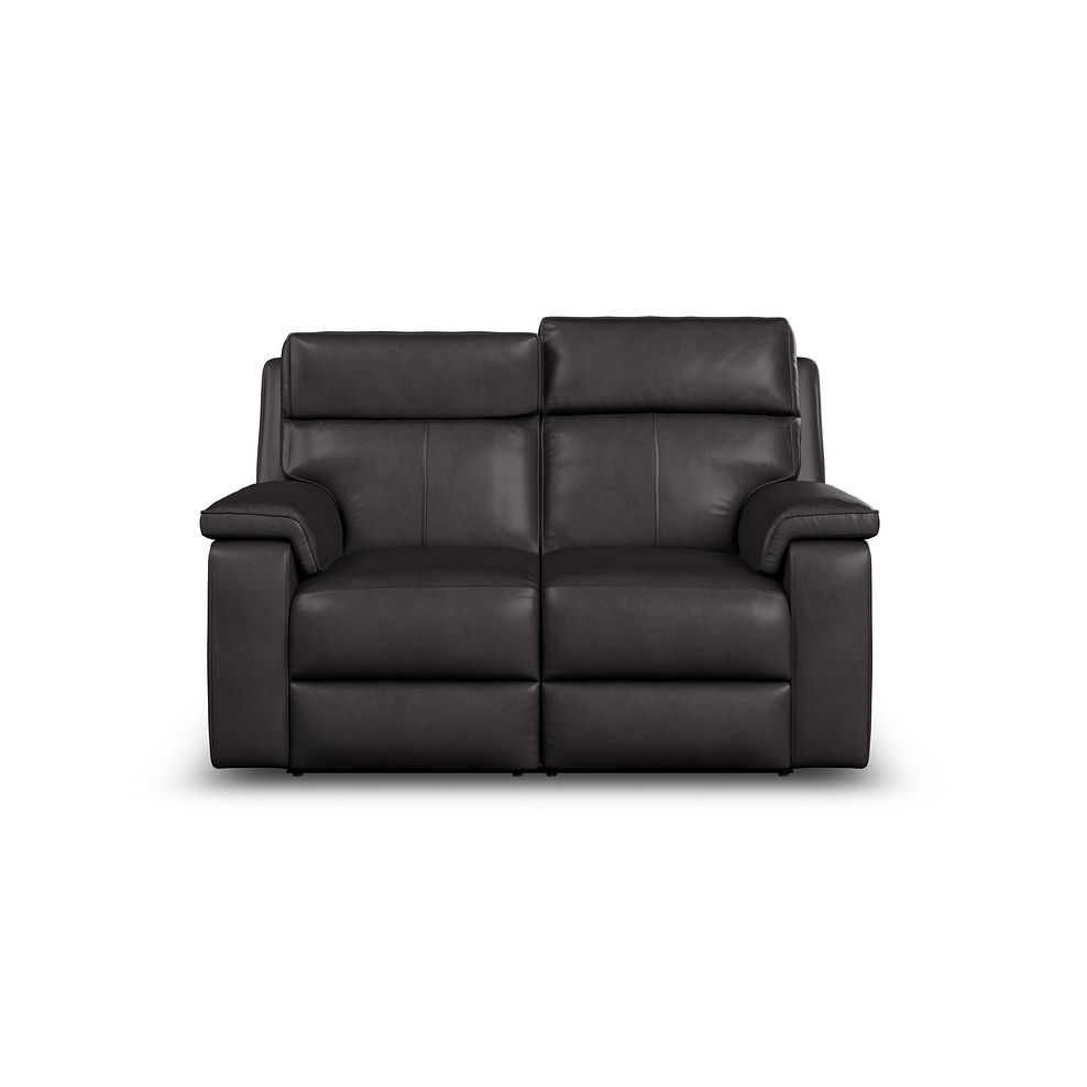 Selby 2 Seater Power Recliner Sofa with Power Headrest in Virgo Black Leather 13