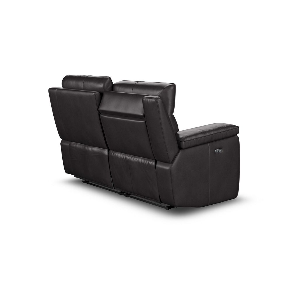Selby 2 Seater Power Recliner Sofa with Power Headrest in Virgo Black Leather 14