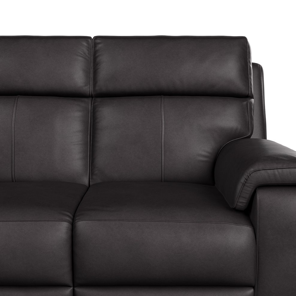 Selby 2 Seater Power Recliner Sofa with Power Headrest in Virgo Black Leather 20