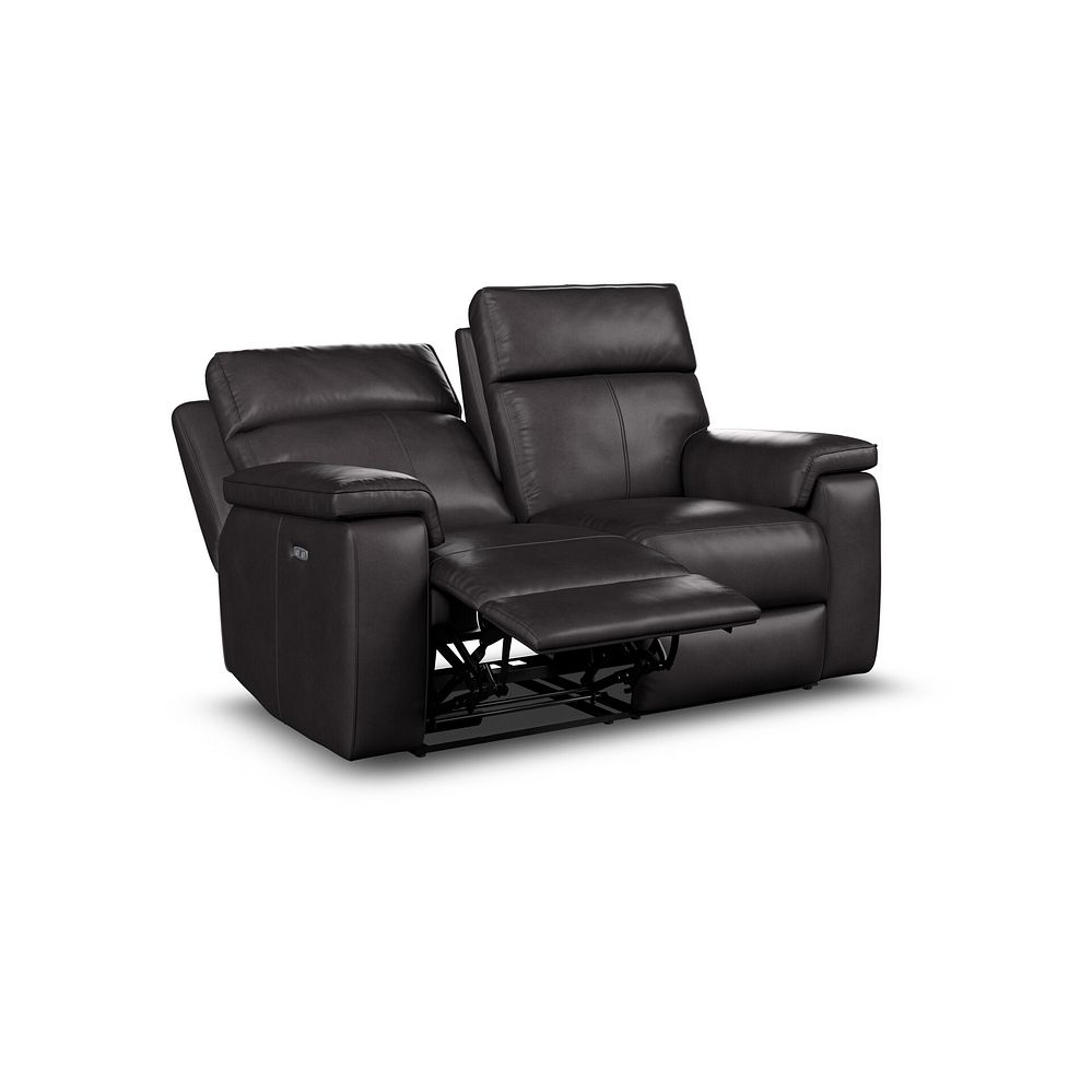 Selby 2 Seater Power Recliner Sofa with Power Headrest in Virgo Black Leather 9