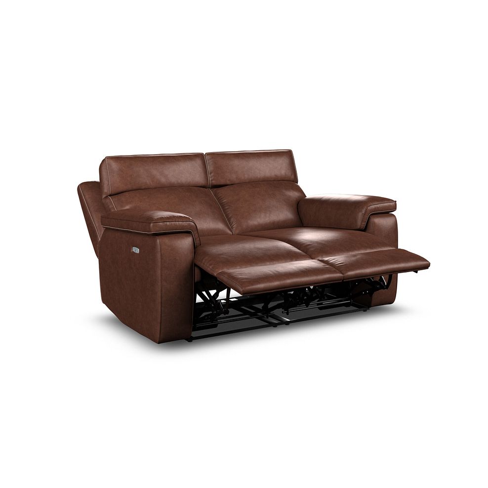 Selby 2 Seater Power Recliner Sofa with Power Headrest in Virgo Chestnut Leather 5