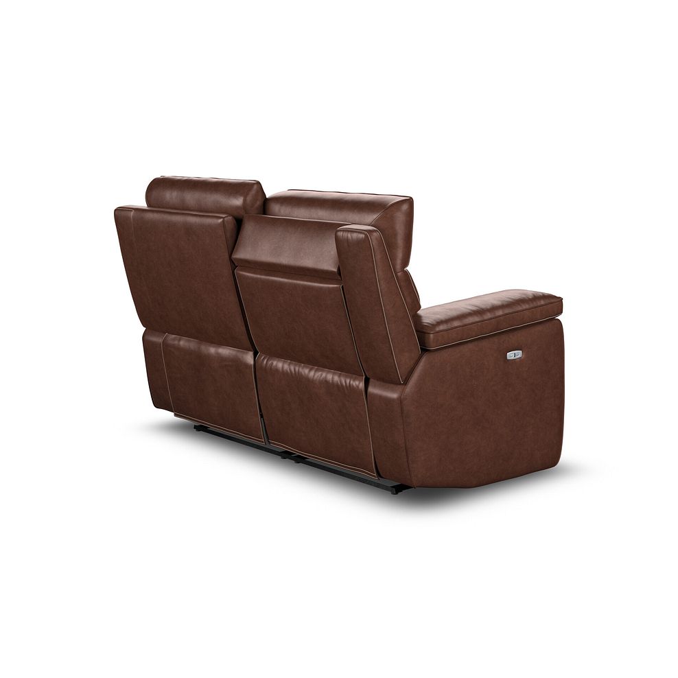 Selby 2 Seater Power Recliner Sofa with Power Headrest in Virgo Chestnut Leather 7