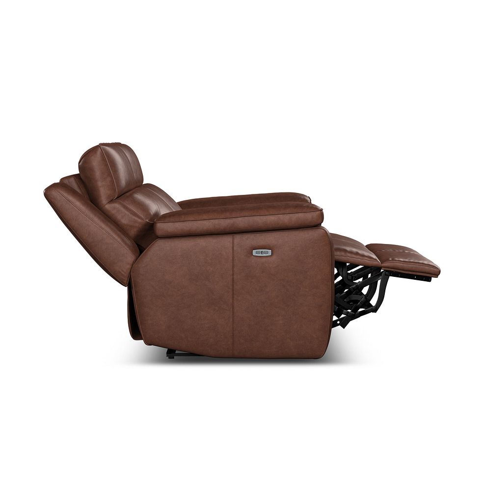 Selby 2 Seater Power Recliner Sofa with Power Headrest in Virgo Chestnut Leather 17