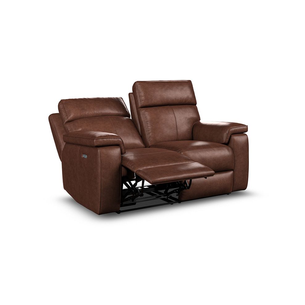 Selby 2 Seater Power Recliner Sofa with Power Headrest in Virgo Chestnut Leather 6