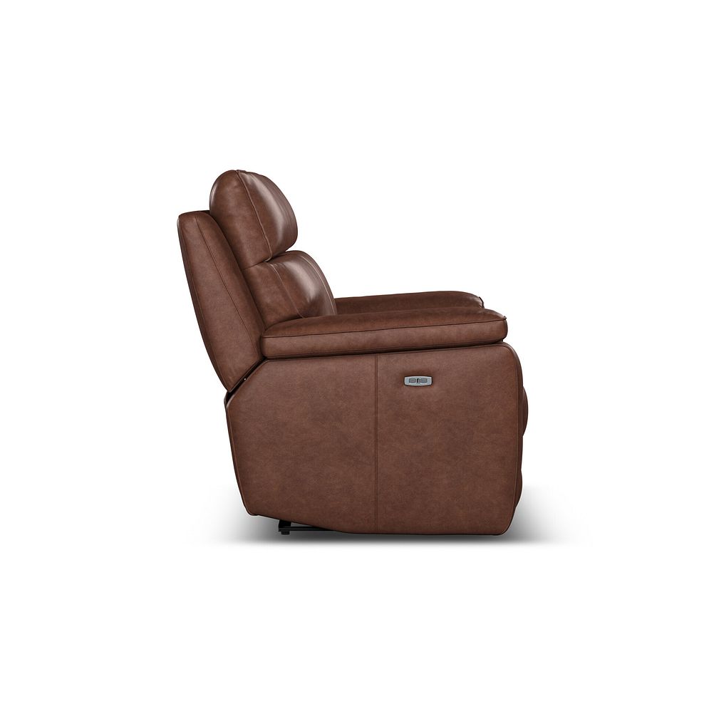 Selby 2 Seater Power Recliner Sofa with Power Headrest in Virgo Chestnut Leather 14
