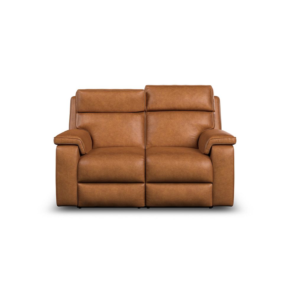 Selby 2 Seater Power Recliner Sofa with Power Headrest in Virgo Cognac Leather 6