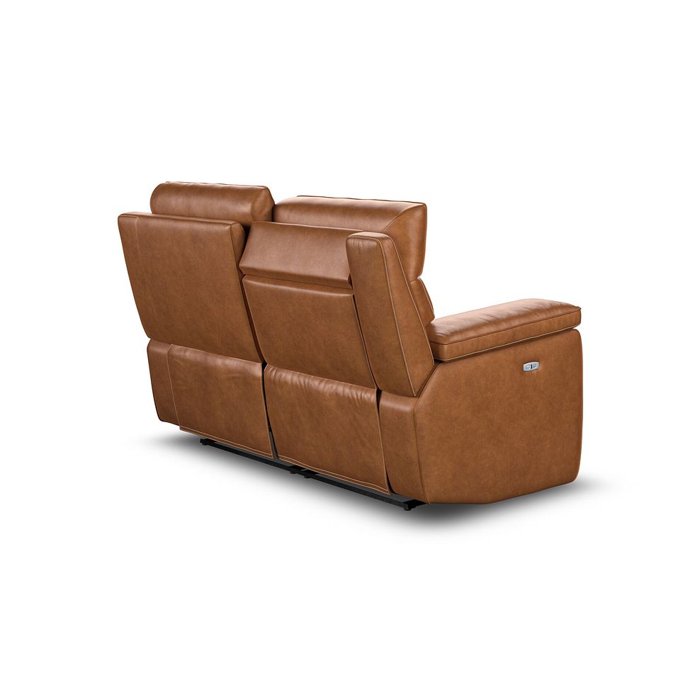 Selby 2 Seater Power Recliner Sofa with Power Headrest in Virgo Cognac Leather 7