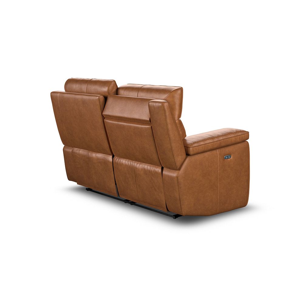 Selby 2 Seater Power Recliner Sofa with Power Headrest in Virgo Cognac Leather 13