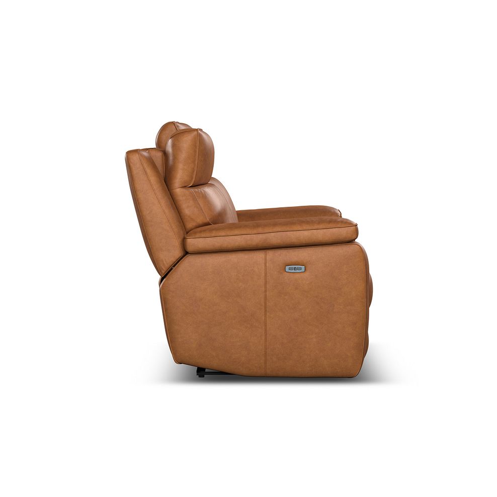 Selby 2 Seater Power Recliner Sofa with Power Headrest in Virgo Cognac Leather 15