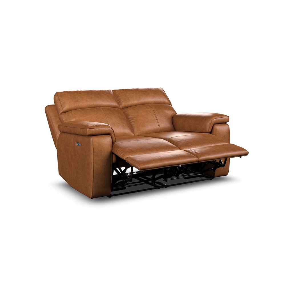 Selby 2 Seater Power Recliner Sofa with Power Headrest in Virgo Cognac Leather 8