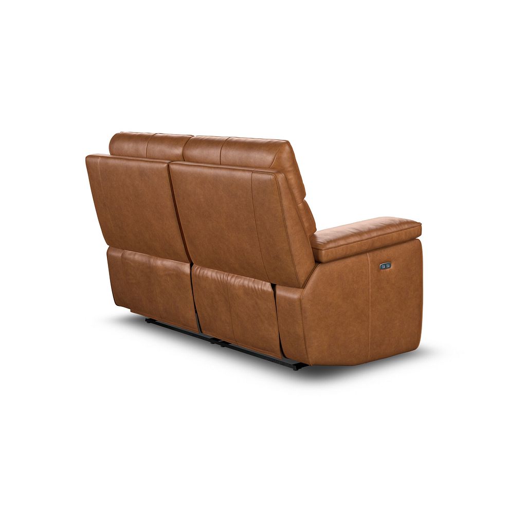 Selby 2 Seater Power Recliner Sofa with Power Headrest in Virgo Cognac Leather 12