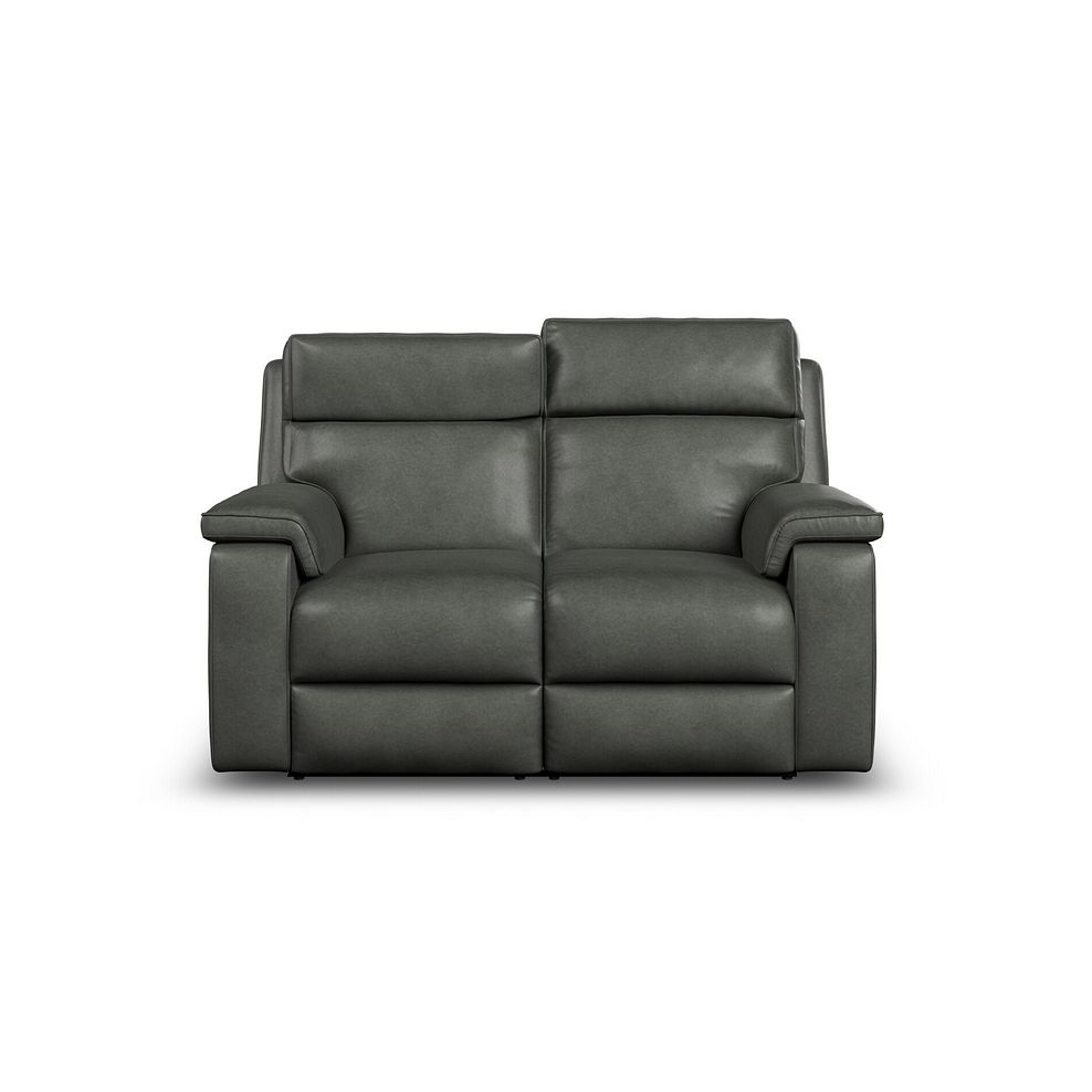 Selby 2 Seater Power Recliner Sofa with Power Headrest in Virgo Lead Leather 6