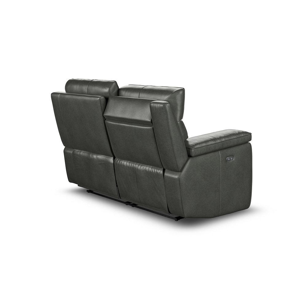 Selby 2 Seater Power Recliner Sofa with Power Headrest in Virgo Lead Leather 12