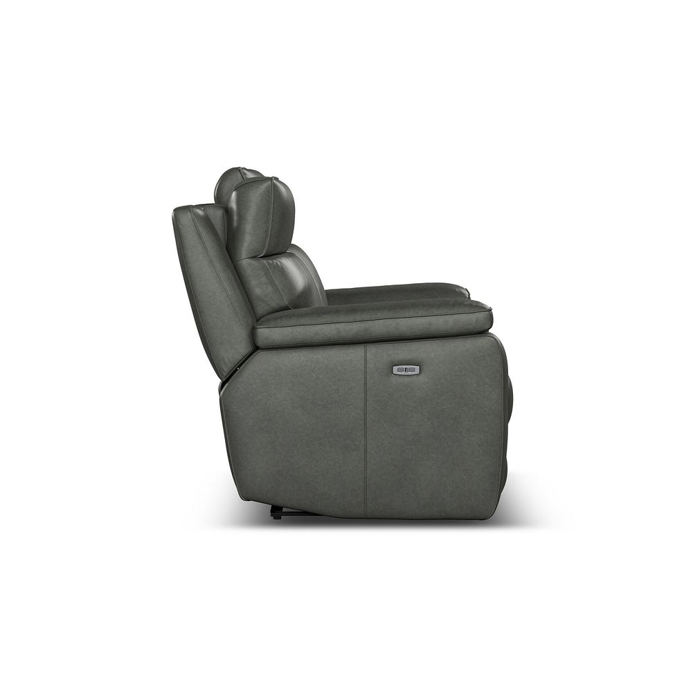 Selby 2 Seater Power Recliner Sofa with Power Headrest in Virgo Lead Leather 14
