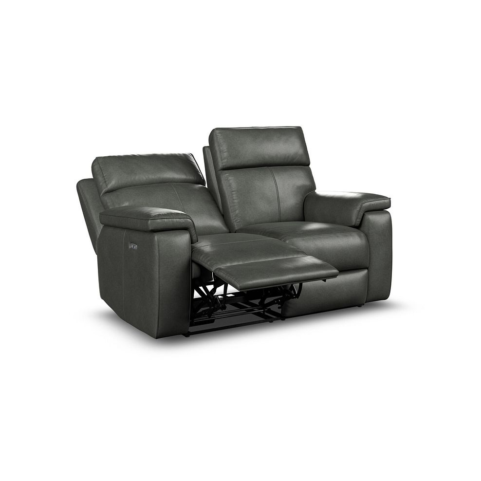 Selby 2 Seater Power Recliner Sofa with Power Headrest in Virgo Lead Leather 5