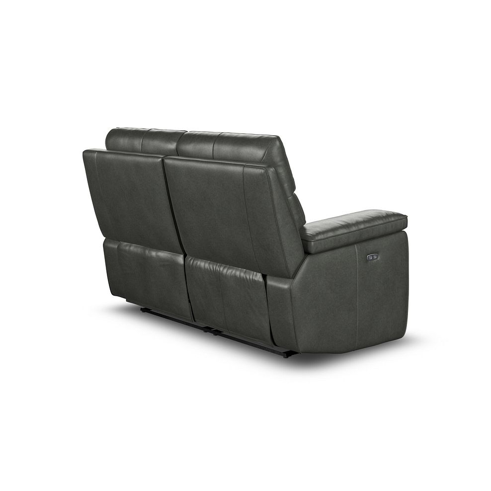 Selby 2 Seater Power Recliner Sofa with Power Headrest in Virgo Lead Leather 11