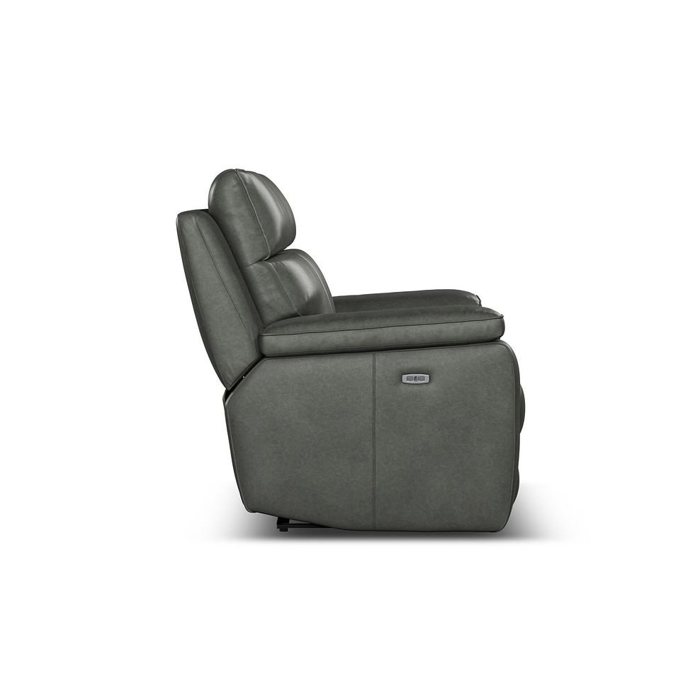 Selby 2 Seater Power Recliner Sofa with Power Headrest in Virgo Lead Leather 13