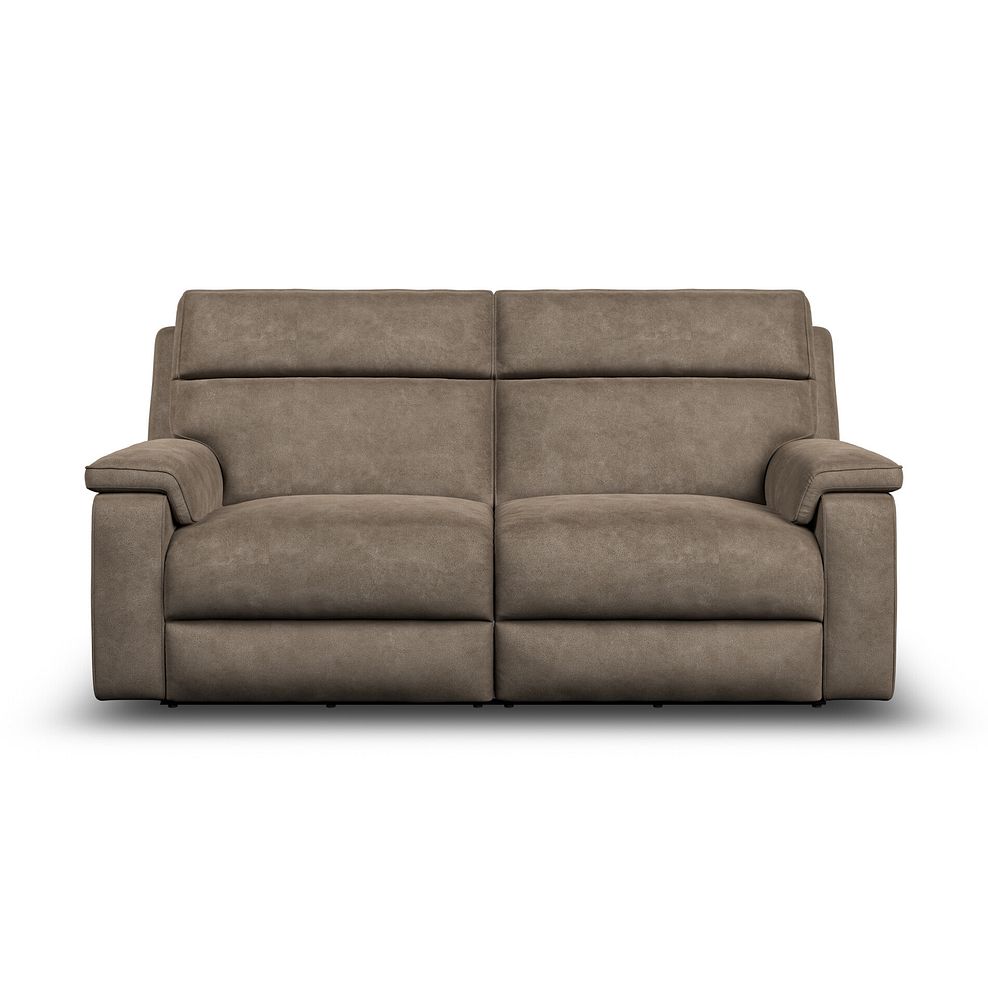 Selby 3 Seater Power Recliner Sofa in Miller Earth Brown Fabric 5