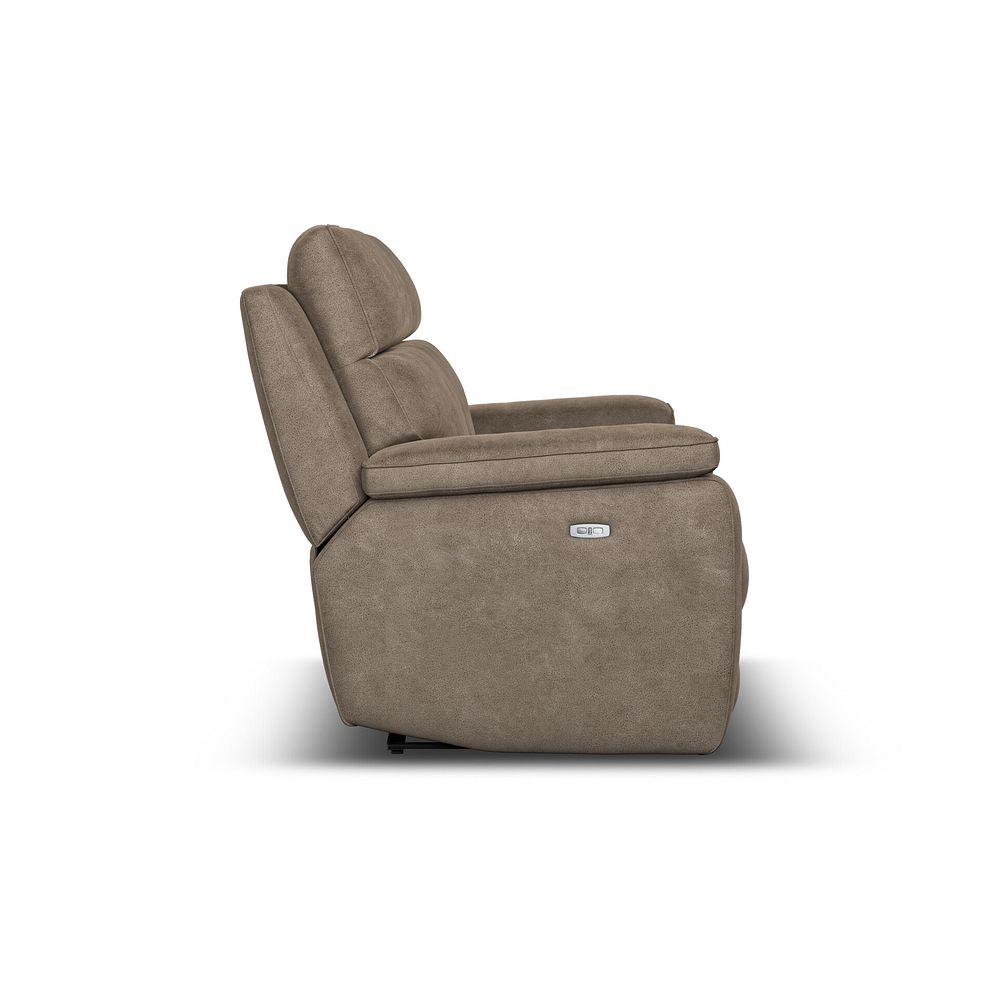 Selby 3 Seater Power Recliner Sofa in Miller Earth Brown Fabric 7