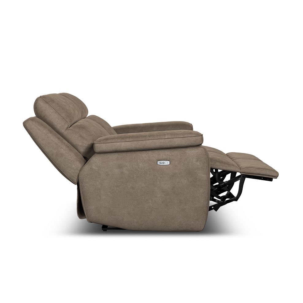 Selby 3 Seater Power Recliner Sofa in Miller Earth Brown Fabric 8