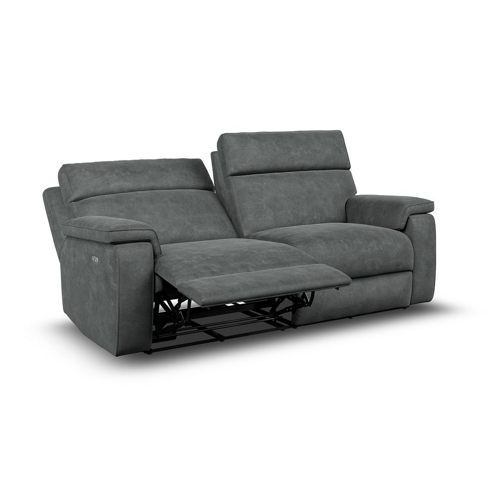 Selby 3 Seater Power Recliner Sofa in Miller Grey Fabric 3