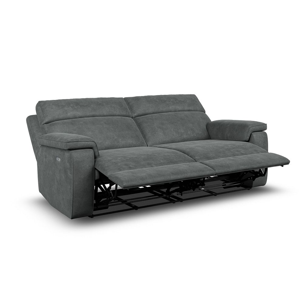 Selby 3 Seater Power Recliner Sofa in Miller Grey Fabric 4