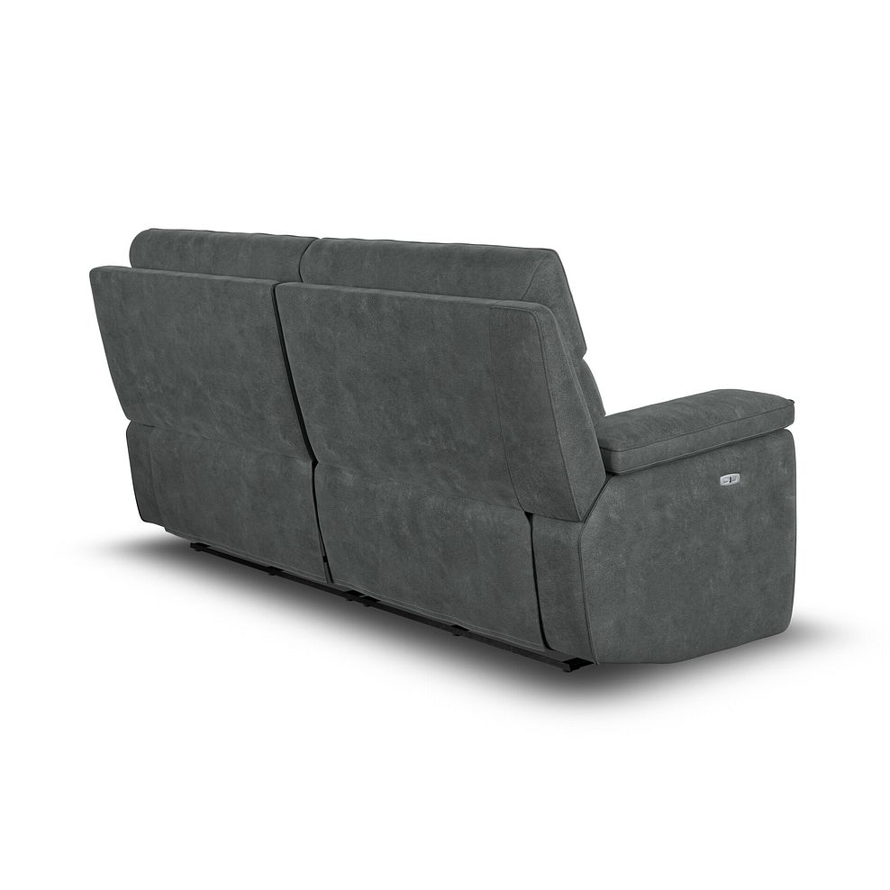 Selby 3 Seater Power Recliner Sofa in Miller Grey Fabric 6