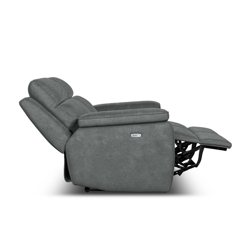 Selby 3 Seater Power Recliner Sofa in Miller Grey Fabric 8