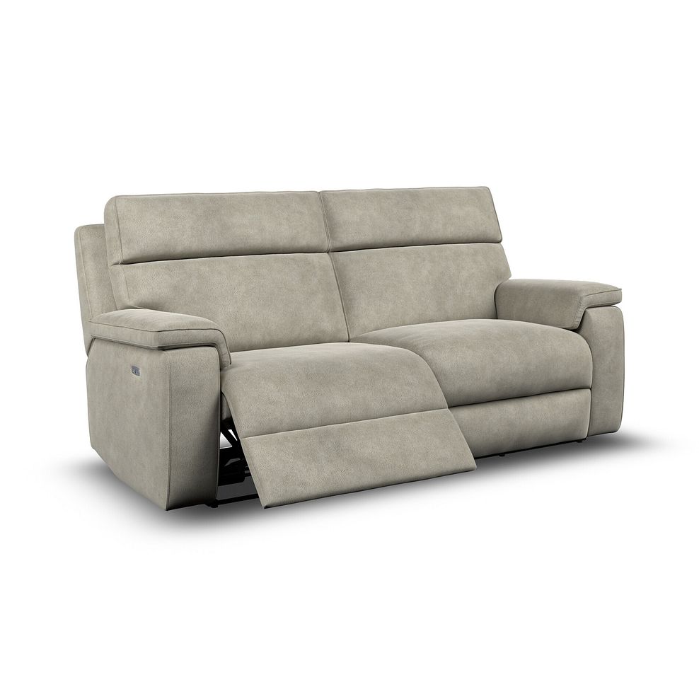 Selby 3 Seater Power Recliner Sofa in Miller Taupe Fabric 2