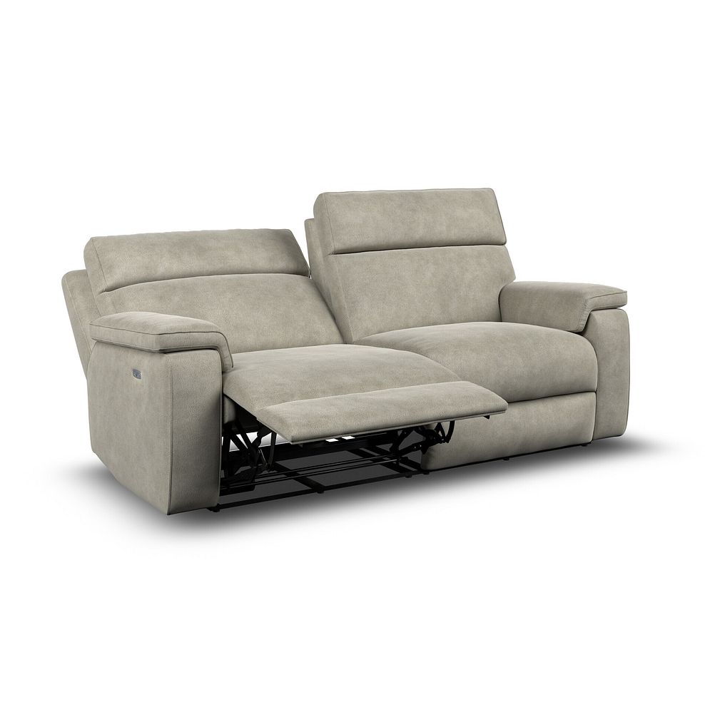 Selby 3 Seater Power Recliner Sofa in Miller Taupe Fabric 3