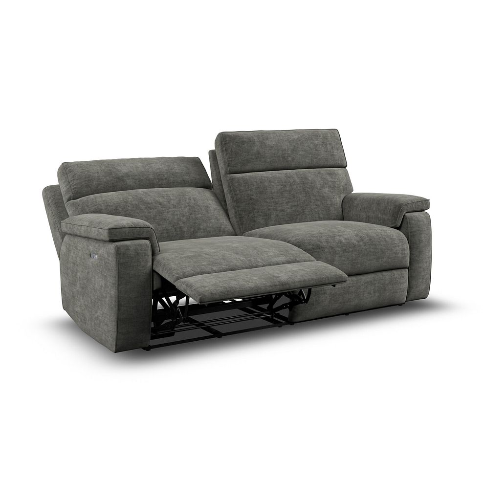 Selby 3 Seater Power Recliner Sofa in Plush Charcoal Fabric 3