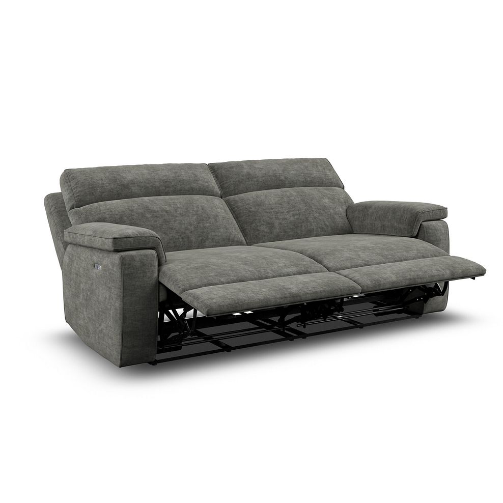 Selby 3 Seater Power Recliner Sofa in Plush Charcoal Fabric 4