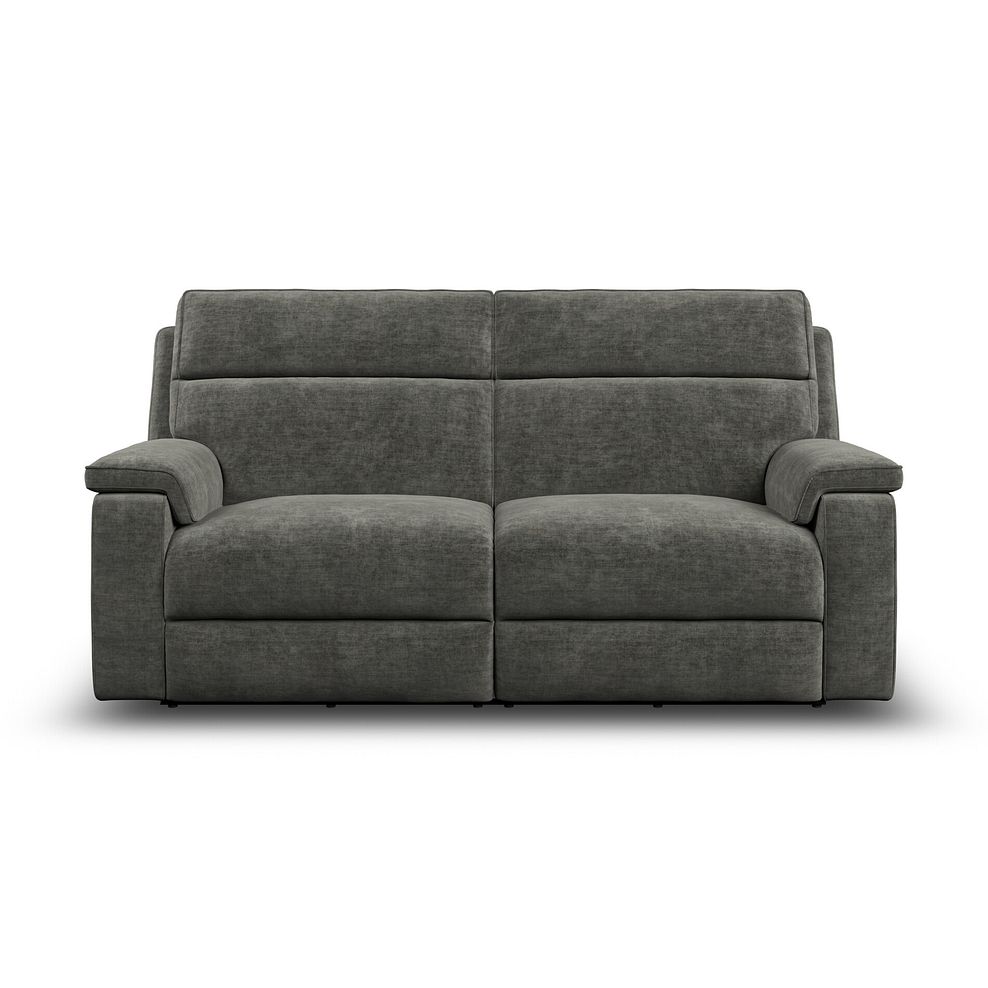 Selby 3 Seater Power Recliner Sofa in Plush Charcoal Fabric 5