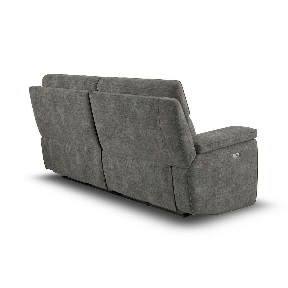 Selby 3 Seater Power Recliner Sofa in Plush Charcoal Fabric 6