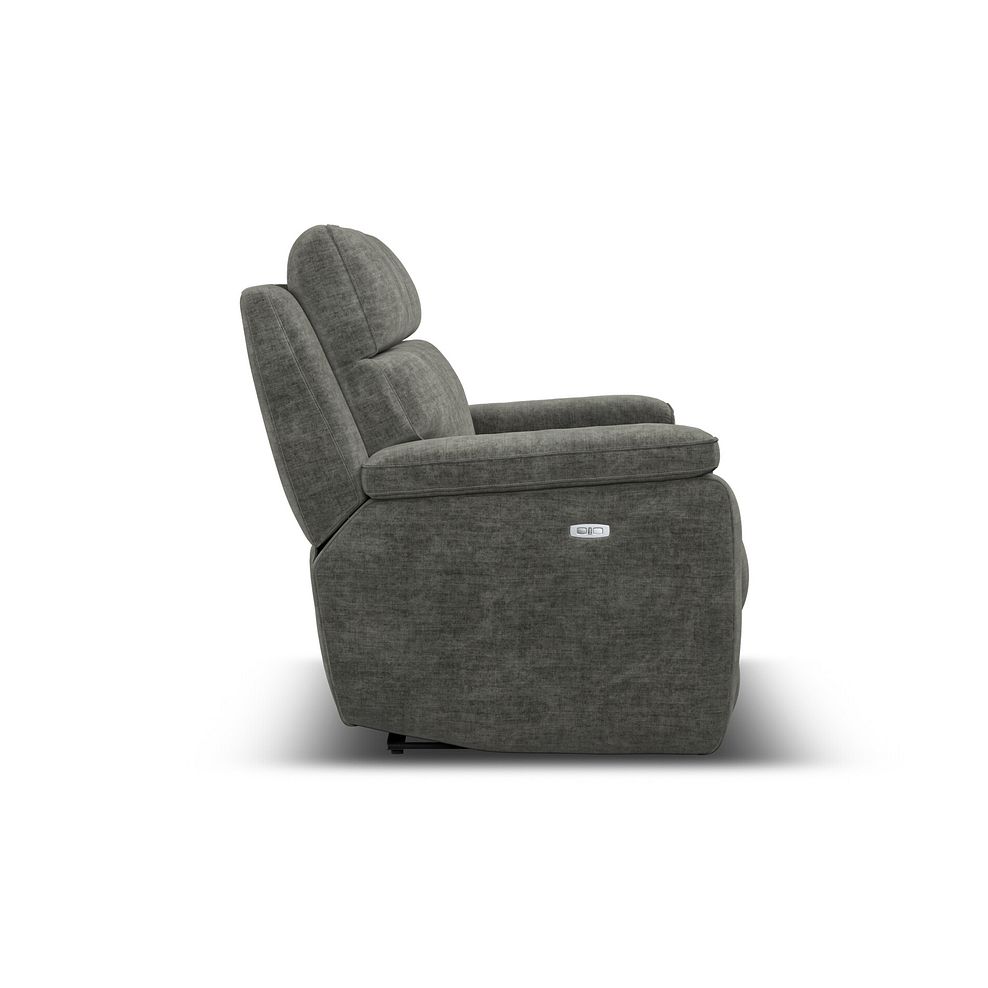 Selby 3 Seater Power Recliner Sofa in Plush Charcoal Fabric 7