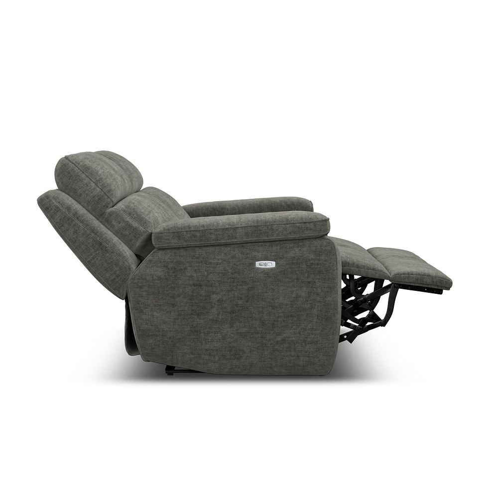 Selby 3 Seater Power Recliner Sofa in Plush Charcoal Fabric 8