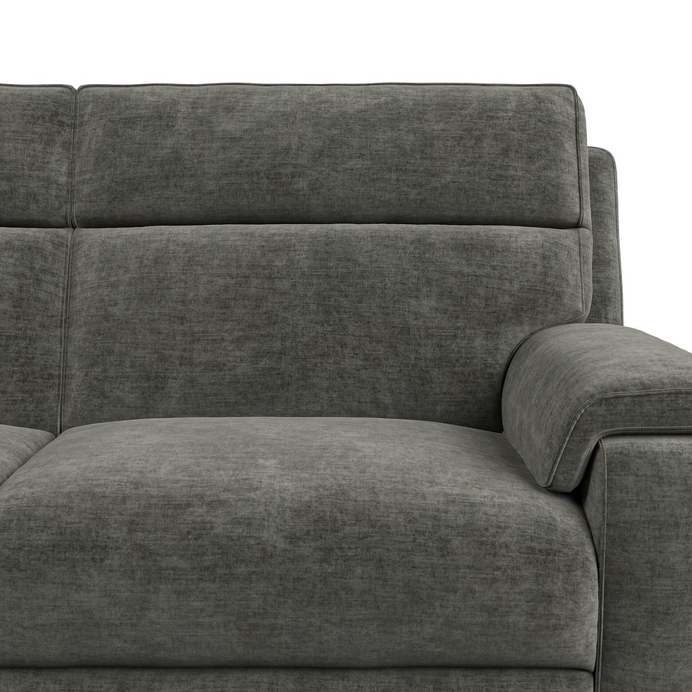 Selby 3 Seater Power Recliner Sofa in Plush Charcoal Fabric 10