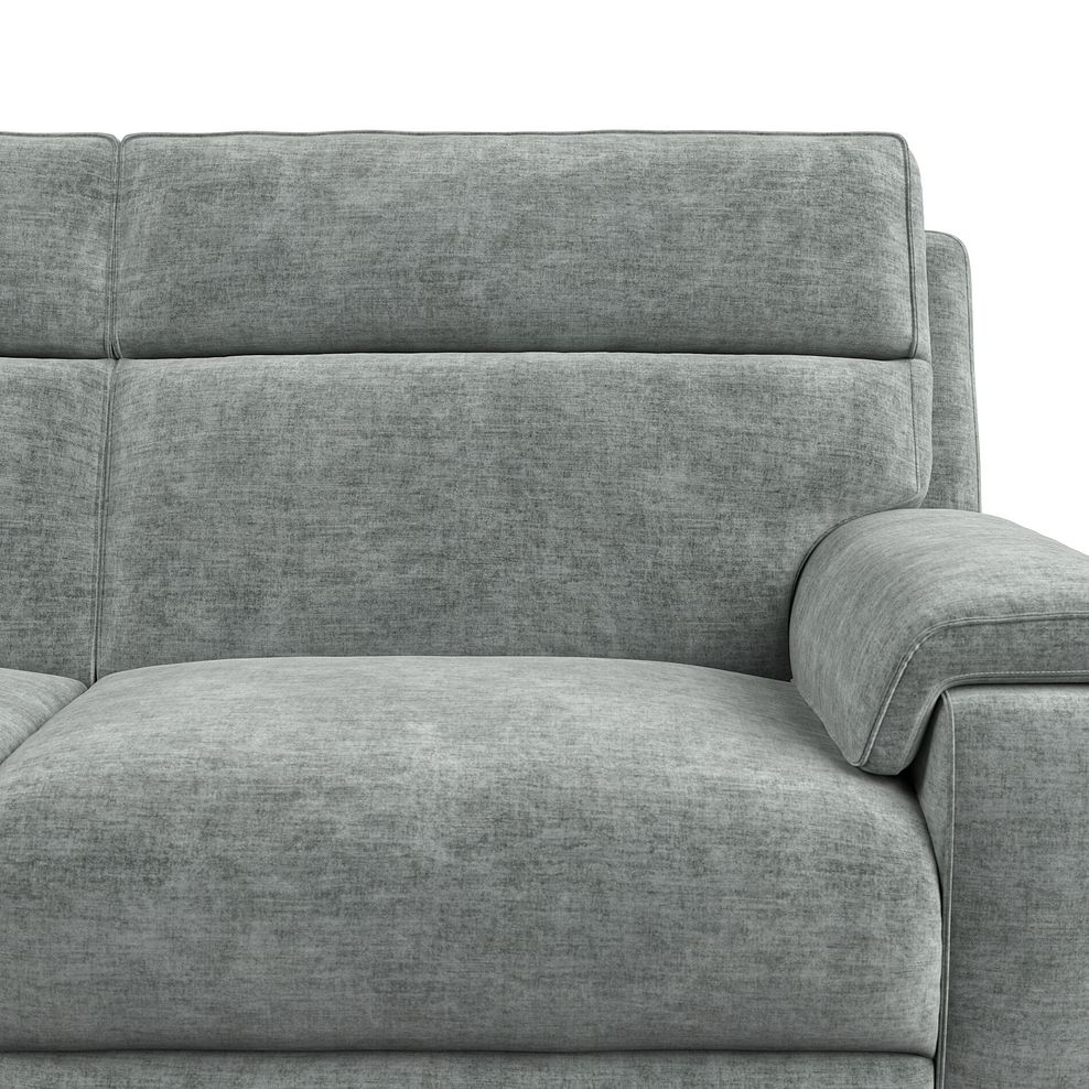 Selby 3 Seater Power Recliner Sofa in Plush Silver Fabric 10