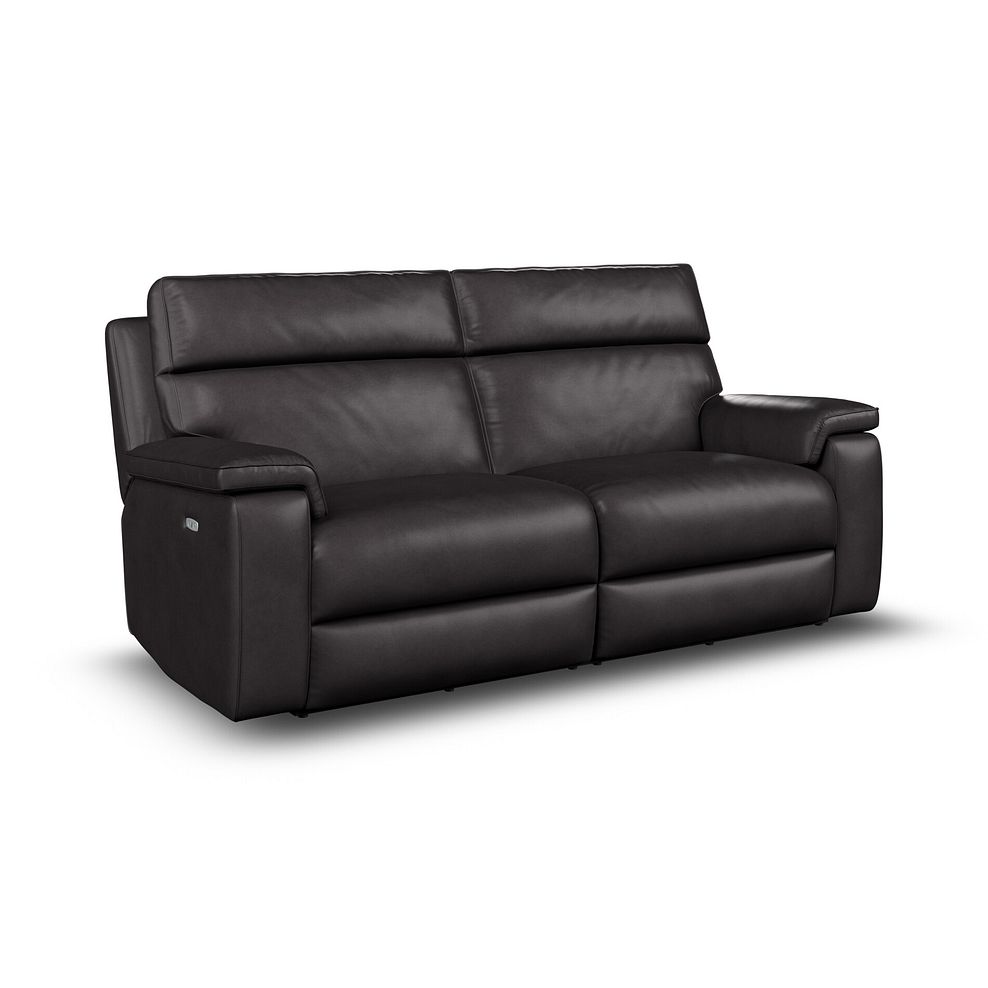 Selby 3 Seater Power Recliner Sofa in Virgo Black Leather 3