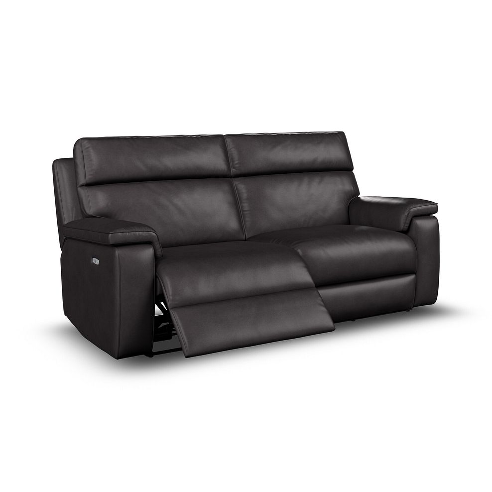 Selby 3 Seater Power Recliner Sofa in Virgo Black Leather 4