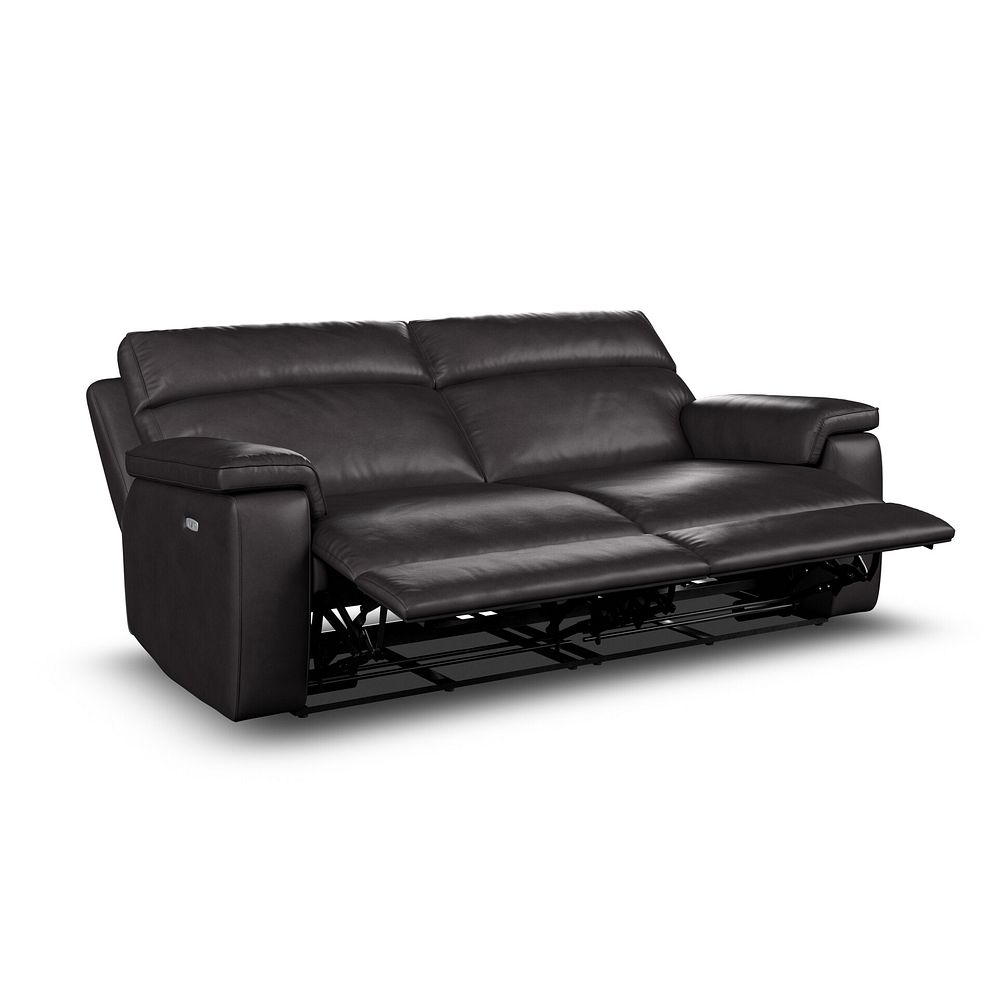 Selby 3 Seater Power Recliner Sofa in Virgo Black Leather 6