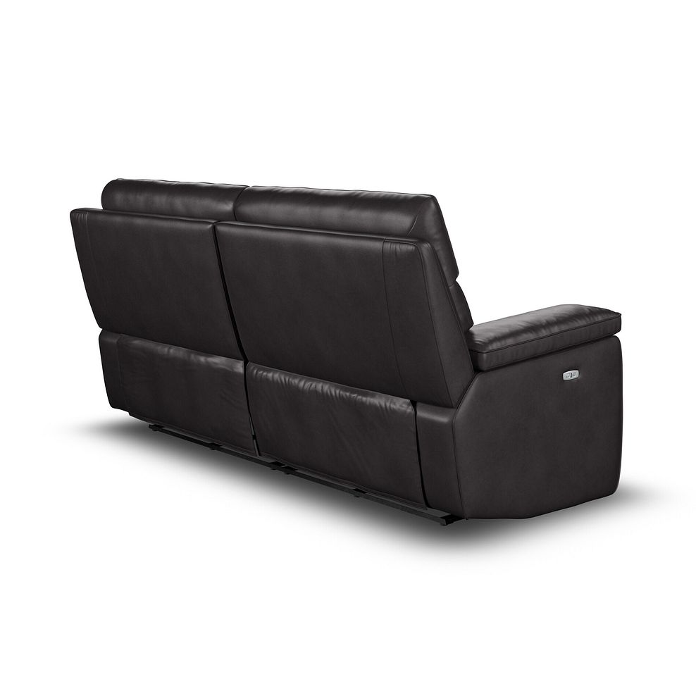 Selby 3 Seater Power Recliner Sofa in Virgo Black Leather 8