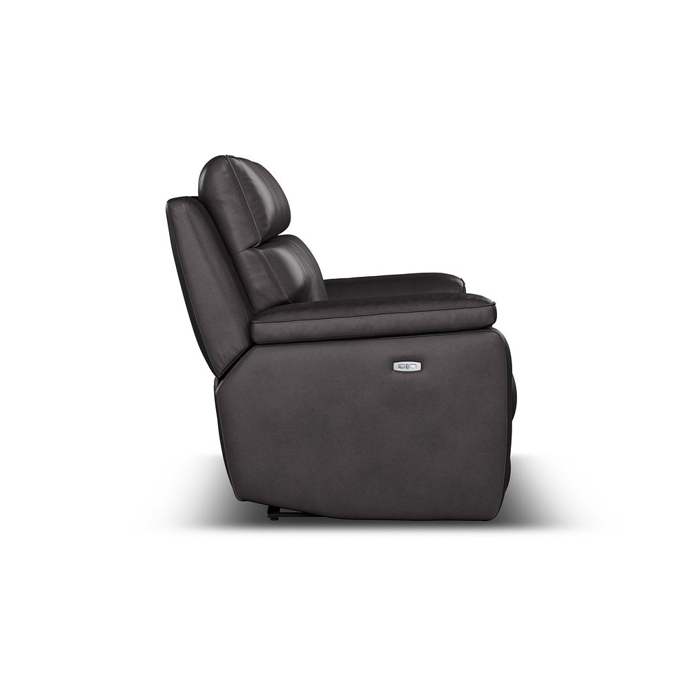 Selby 3 Seater Power Recliner Sofa in Virgo Black Leather 9