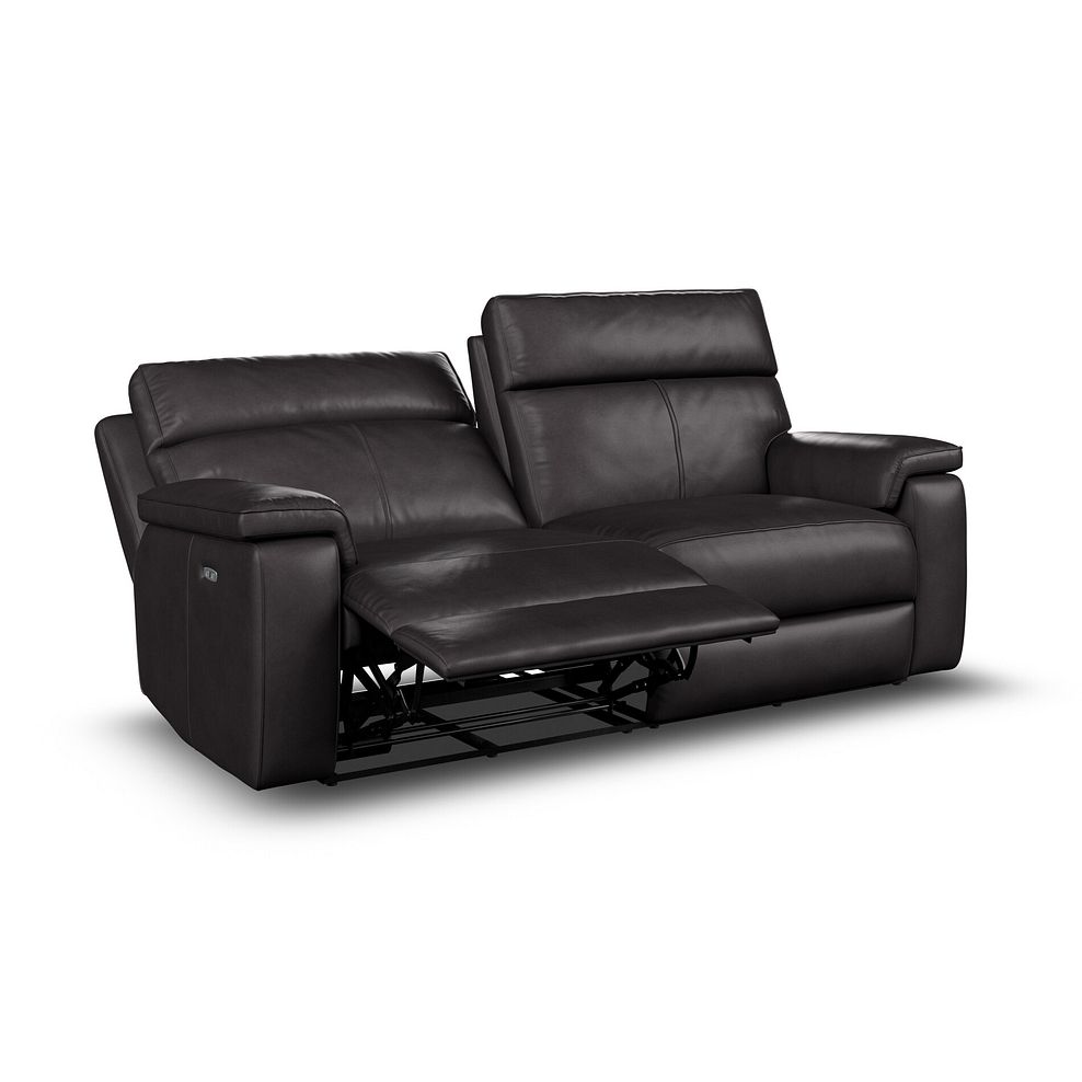 Selby 3 Seater Power Recliner Sofa in Virgo Black Leather 6